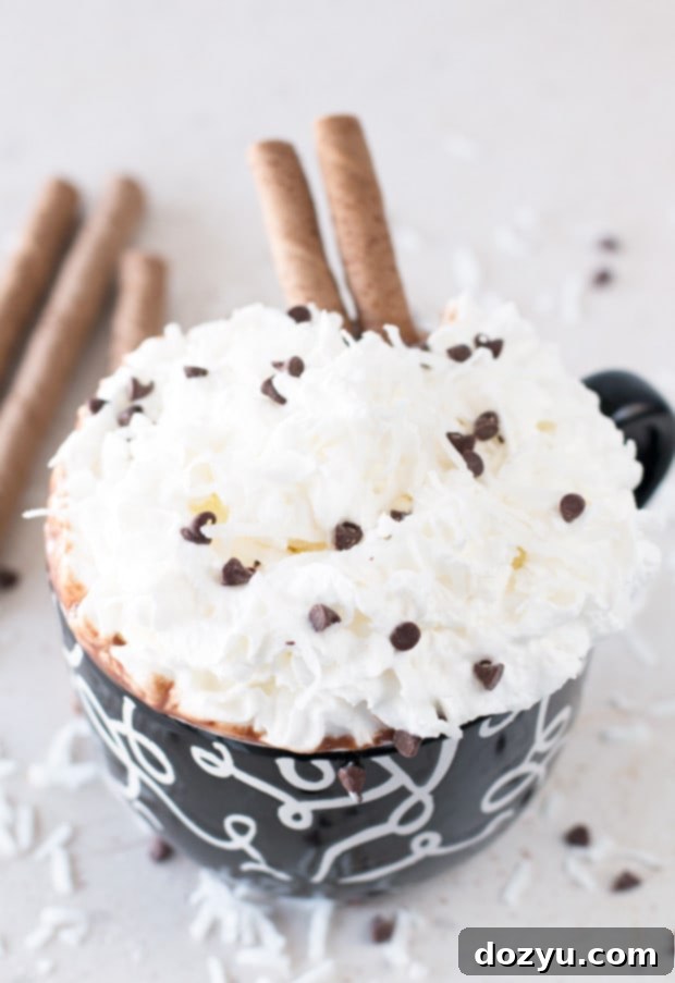 The Ultimate Boozy Coconut Hot Chocolate | cakenknife.com