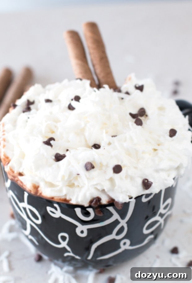 The Ultimate Boozy Coconut Hot Chocolate | cakenknife.com