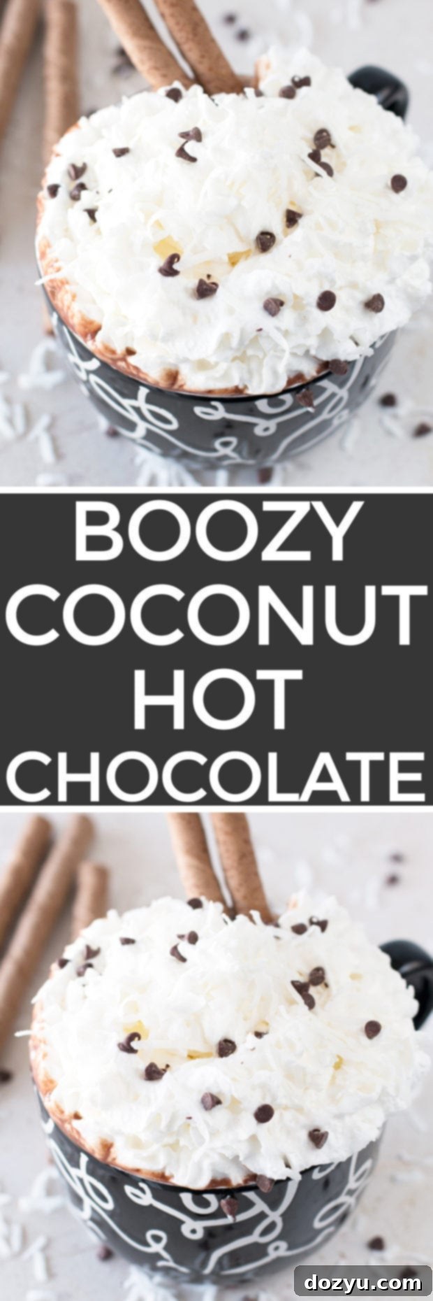 The Ultimate Boozy Coconut Hot Chocolate
