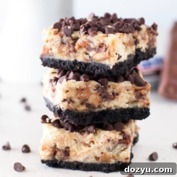 Snickers Caramel Cheesecake Bars | cakenknife.com