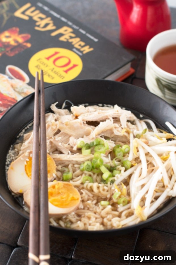 Rotisserie Chicken Ramen, a perfect example of an easy Asian recipe from the Lucky Peach cookbook