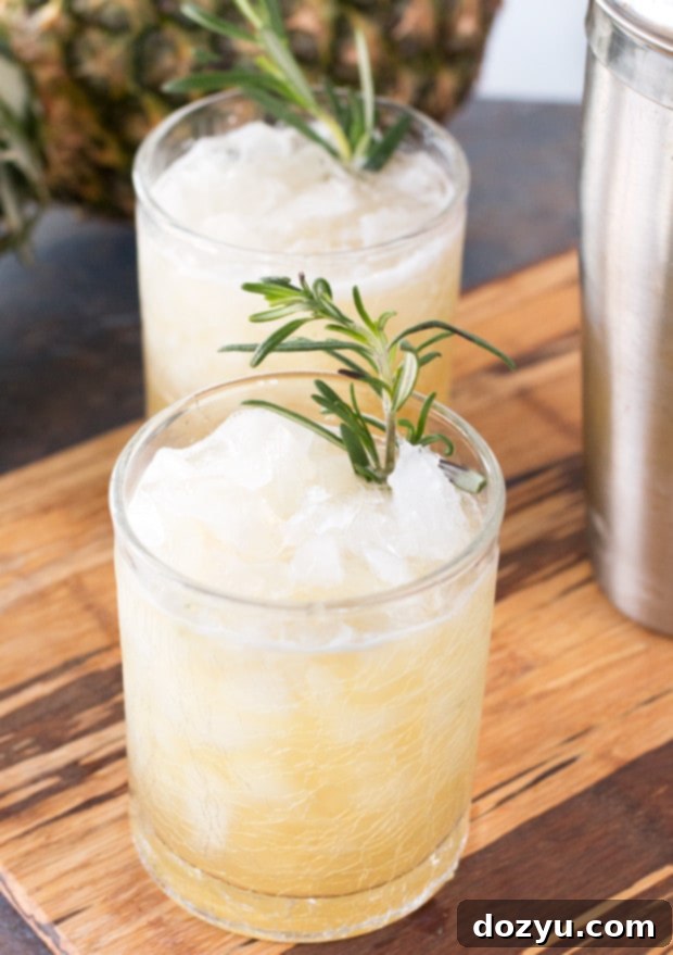 Pineapple Rosemary Smash | cakenknife.com
