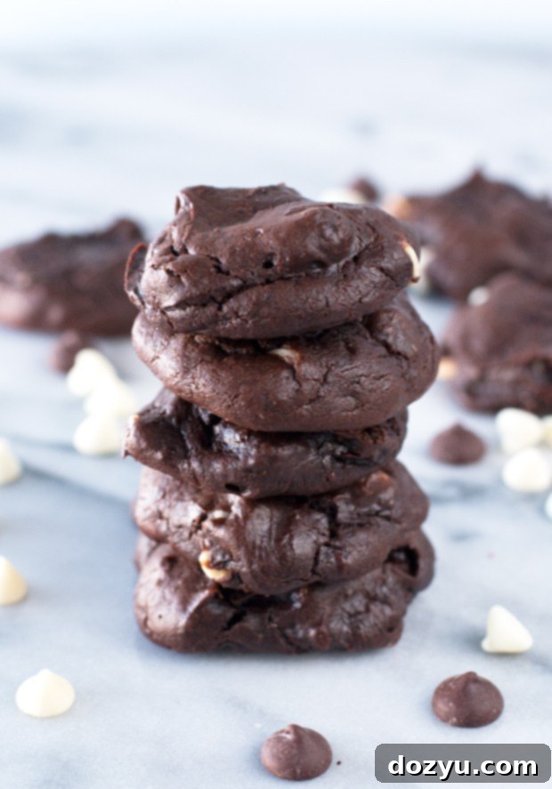Triple Chocolate Avocado Cookies| cakenknife.com