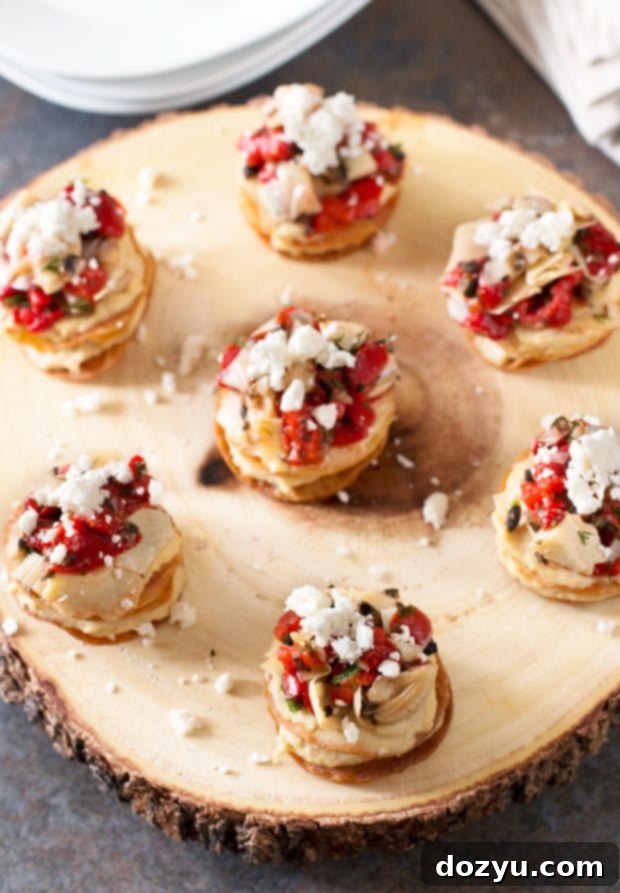 Greek Hummus Mini Tostada Stacks | cakenknife.com