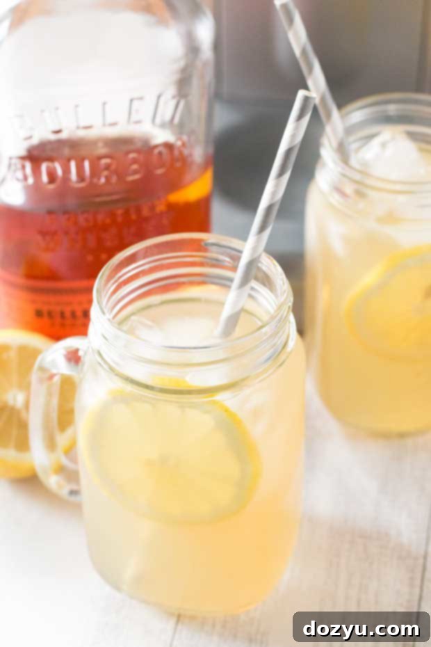 Sparkling Bourbon Peach Lemonade + A KitchenAid Sparkling Beverage Maker Giveaway! | cakenknife.com
