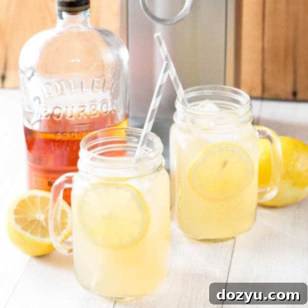 Sparkling Bourbon Peach Lemonade + A KitchenAid Sparkling Beverage Maker Giveaway! | cakenknife.com