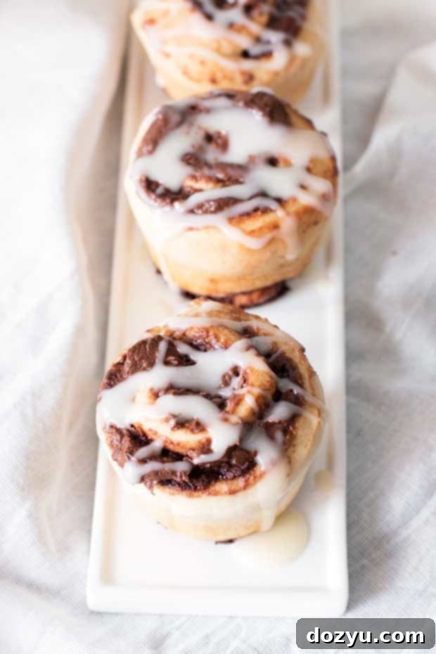 Mini Nutella Cinnamon Swirls 3 Mini Nutella Cinnamon Rolls | cakenknife.com
