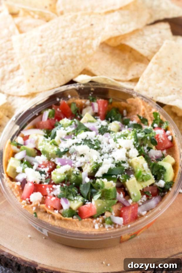 South of the Border Hummus with Sabra Chipotle Hummus garnished with fresh cilantro and cotija cheese.