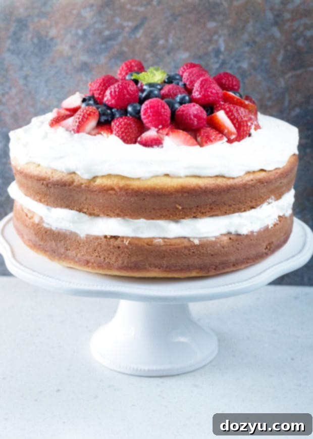 Mixed Berry Vanilla Bean Cake | cakenknife.com