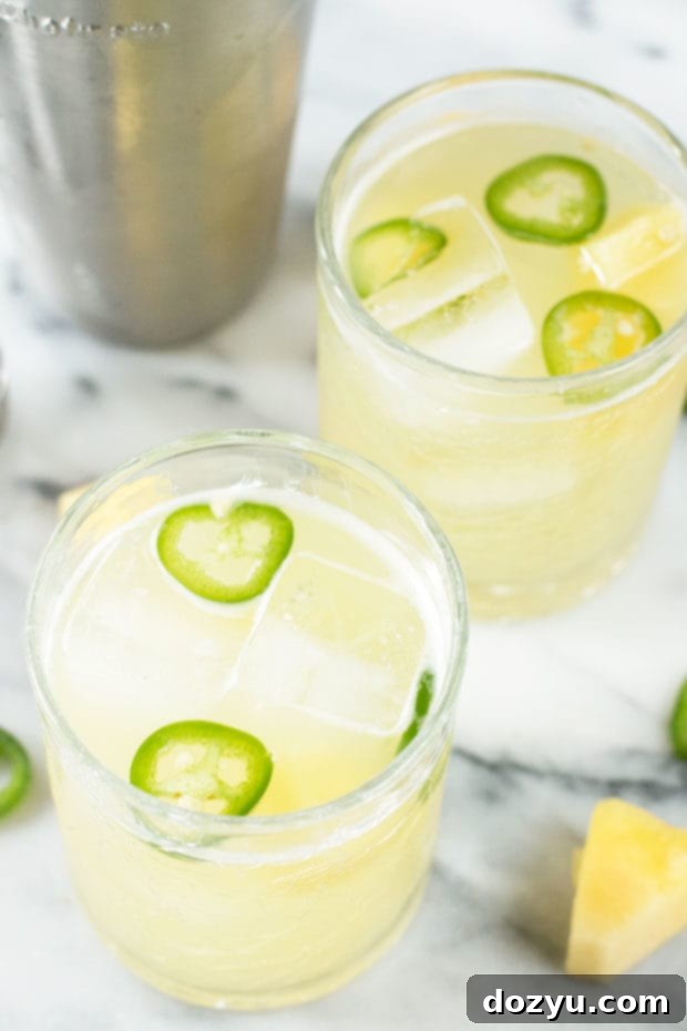 Pineapple Jalapeño Smash ready to serve