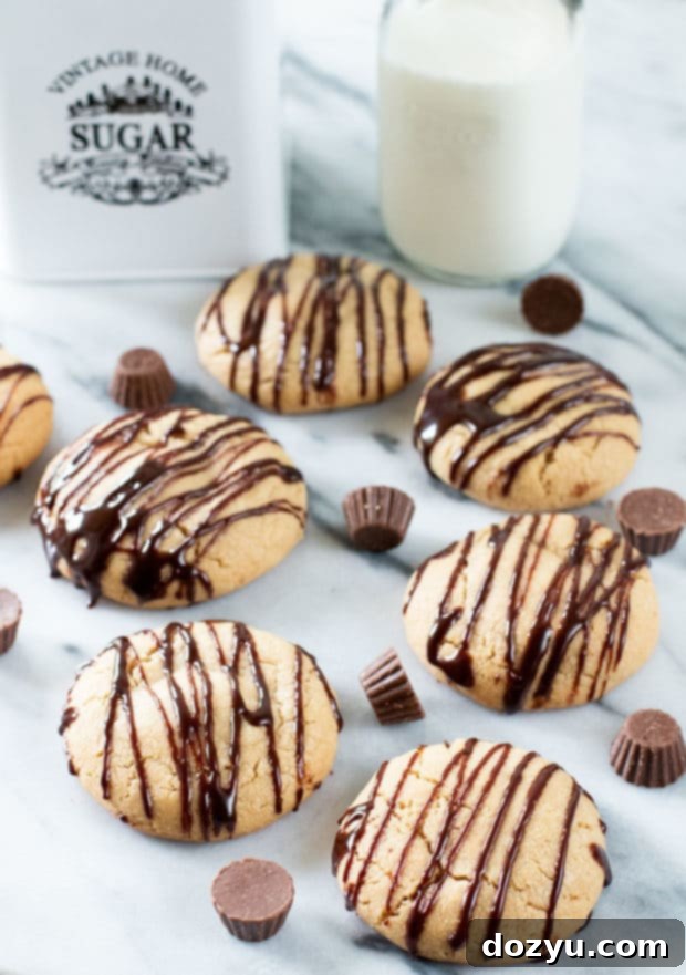 Gooey Caramel-Filled Peanut Butter Cookies 4 Caramel Stuffed Peanut Butter Cookies | cakenknife.com