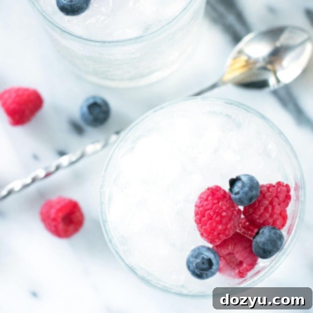 Berry Burst Gin and Tonic 6 Berrylicious Gin & Tonic cocktail in a rocks glass with berries
