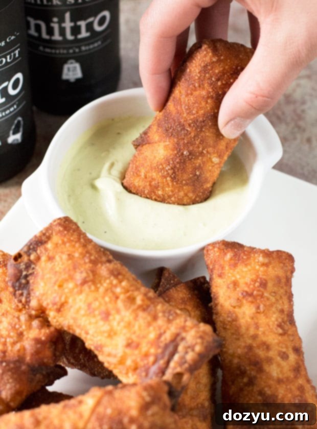 Avocado Eggrolls with BBQ Chicken | cakenknife.com