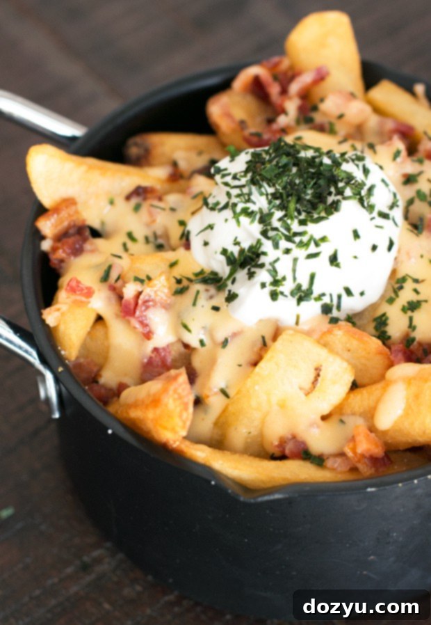 Ultimate Loaded Baked Fries 2 Loaded Baked Potato Fries | cakenknife.com