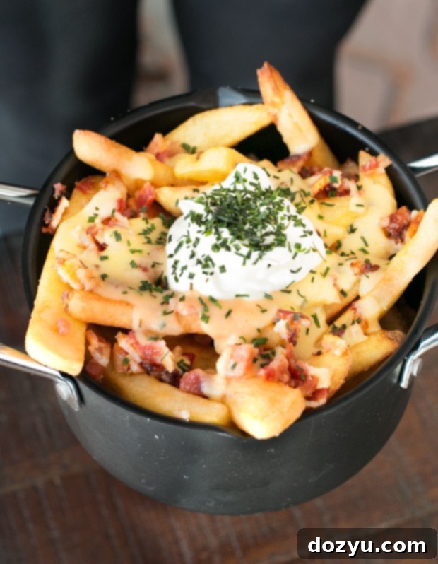 Ultimate Loaded Baked Fries 3 Loaded Baked Potato Fries | cakenknife.com