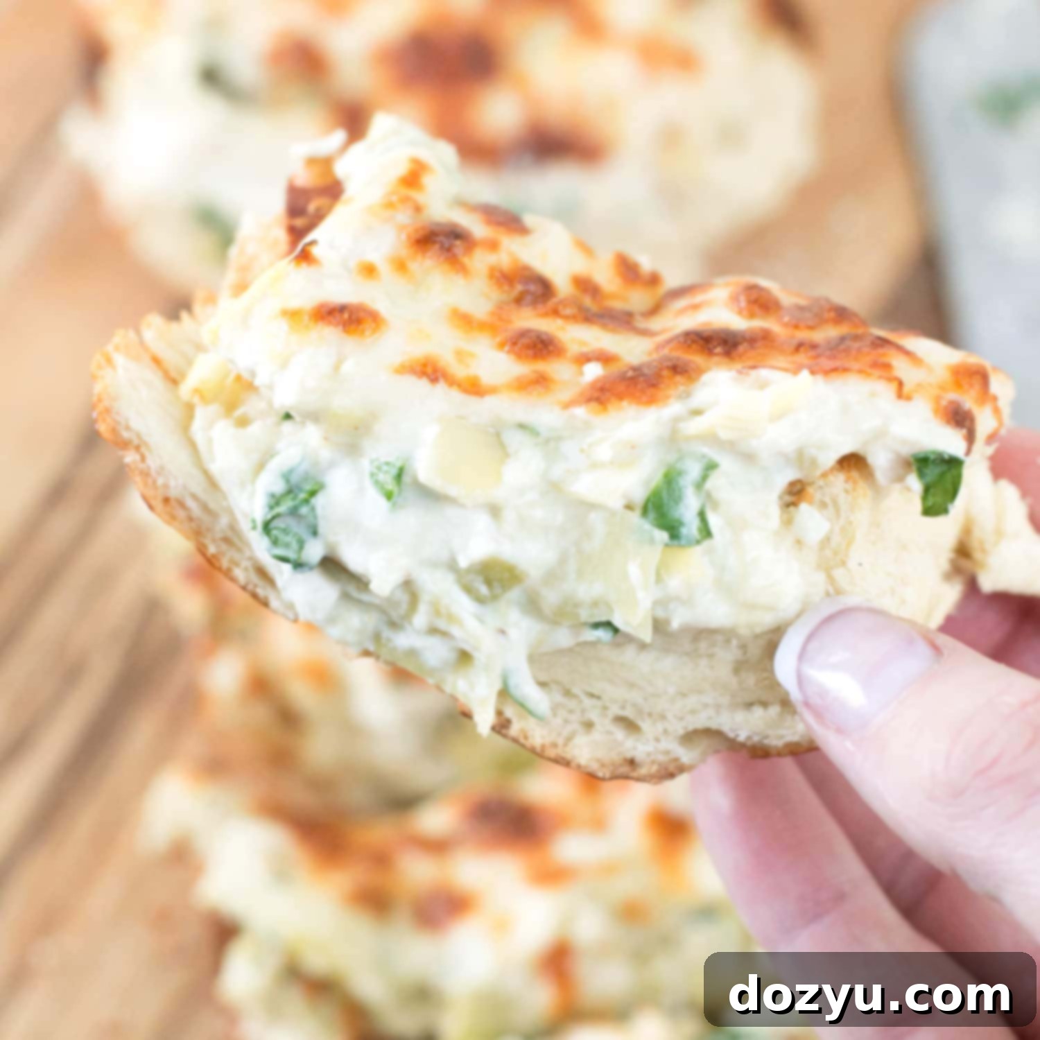 Chicken Spinach & Artichoke Dip French Bread | cakenknife.com