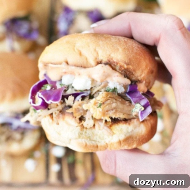 Cilantro Chili Lime Pulled Pork Sliders | cakenknife.com