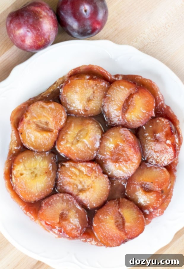 Bake This Plum Ginger Tart Tatin and Win Le Creuset 2 Plum Ginger Tart Tatin - Delicious Fall Dessert Idea