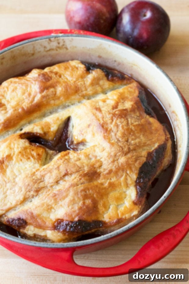 Bake This Plum Ginger Tart Tatin and Win Le Creuset 3 Plum Ginger Tart Tatin with Le Creuset Giveaway