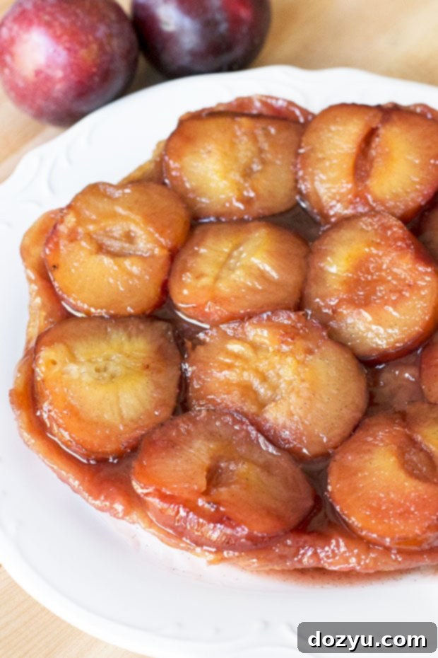 Bake This Plum Ginger Tart Tatin and Win Le Creuset 4 Plum Ginger Tart Tatin: Perfect Caramelization
