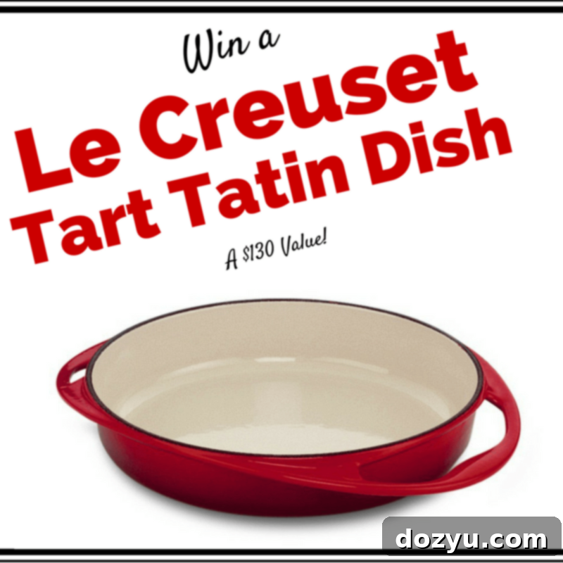 Bake This Plum Ginger Tart Tatin and Win Le Creuset 7 Enter to win a Le Creuset Tart Tatin Dish - Plum Ginger Tart Tatin Recipe