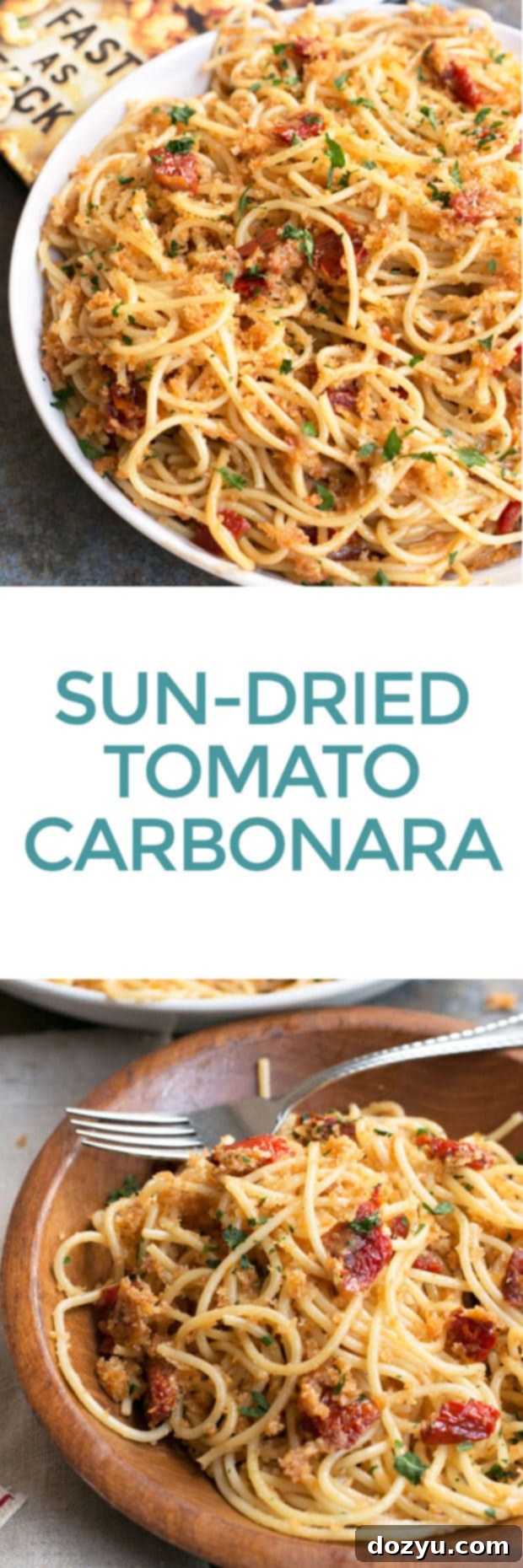 Thug Kitchen 101's Sun-Dried Tomato Carbonara | cakenknife.com