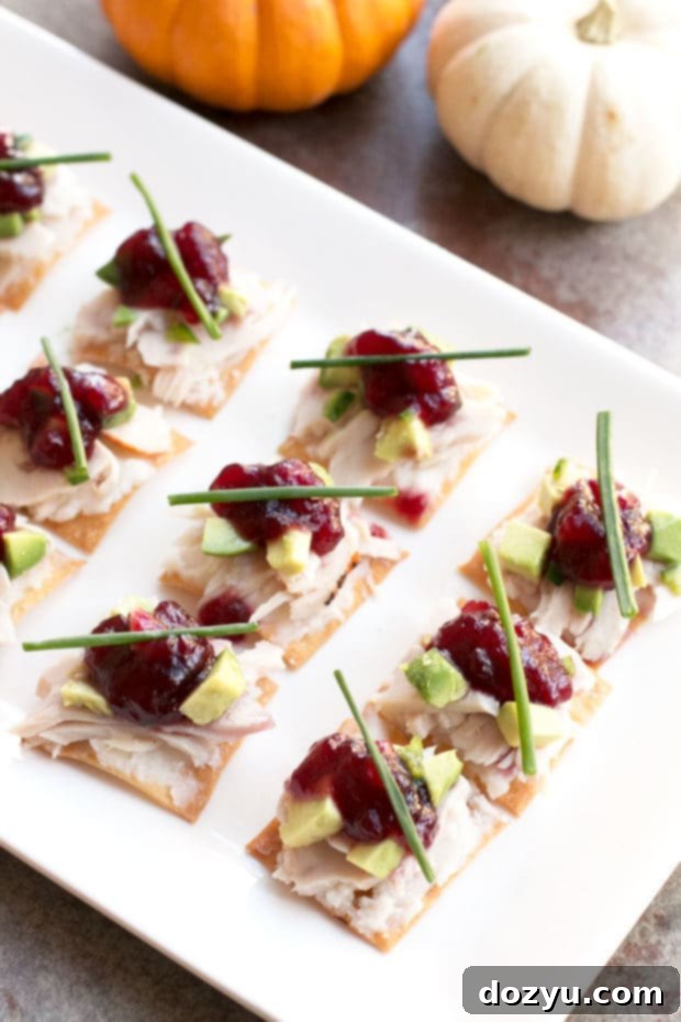 Platter of elegant Thanksgiving Leftover Bites ready to serve at a holiday gathering