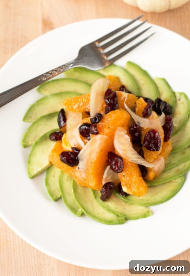 Vibrant Fennel Avocado Salad 3 Close-up of Avocado Fennel Salad showcasing the vibrant colors and fresh ingredients