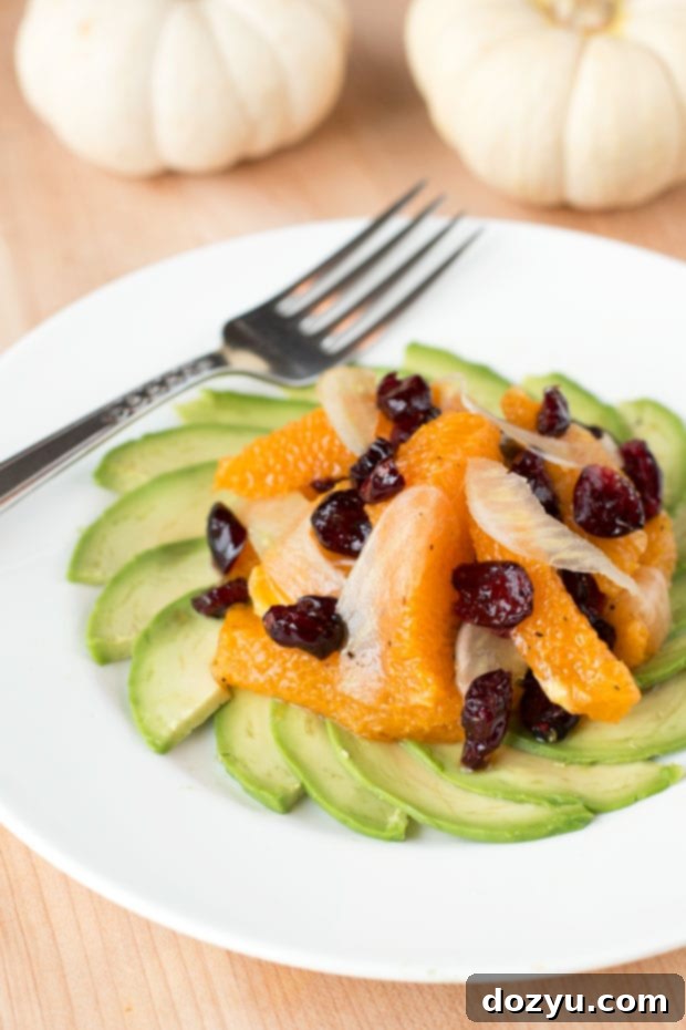 Vibrant Fennel Avocado Salad 4 Avocado Fennel Salad presented on a white plate, highlighting the fresh, sliced ingredients