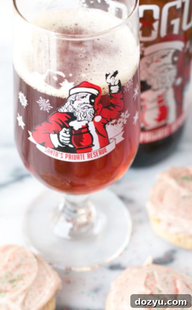 Ale-Kissed Christmas Sugar Cookies with Spiced Buttercream 5 Close-up of fluffy Christmas Ale Sugar Cookies | cakenknife.com