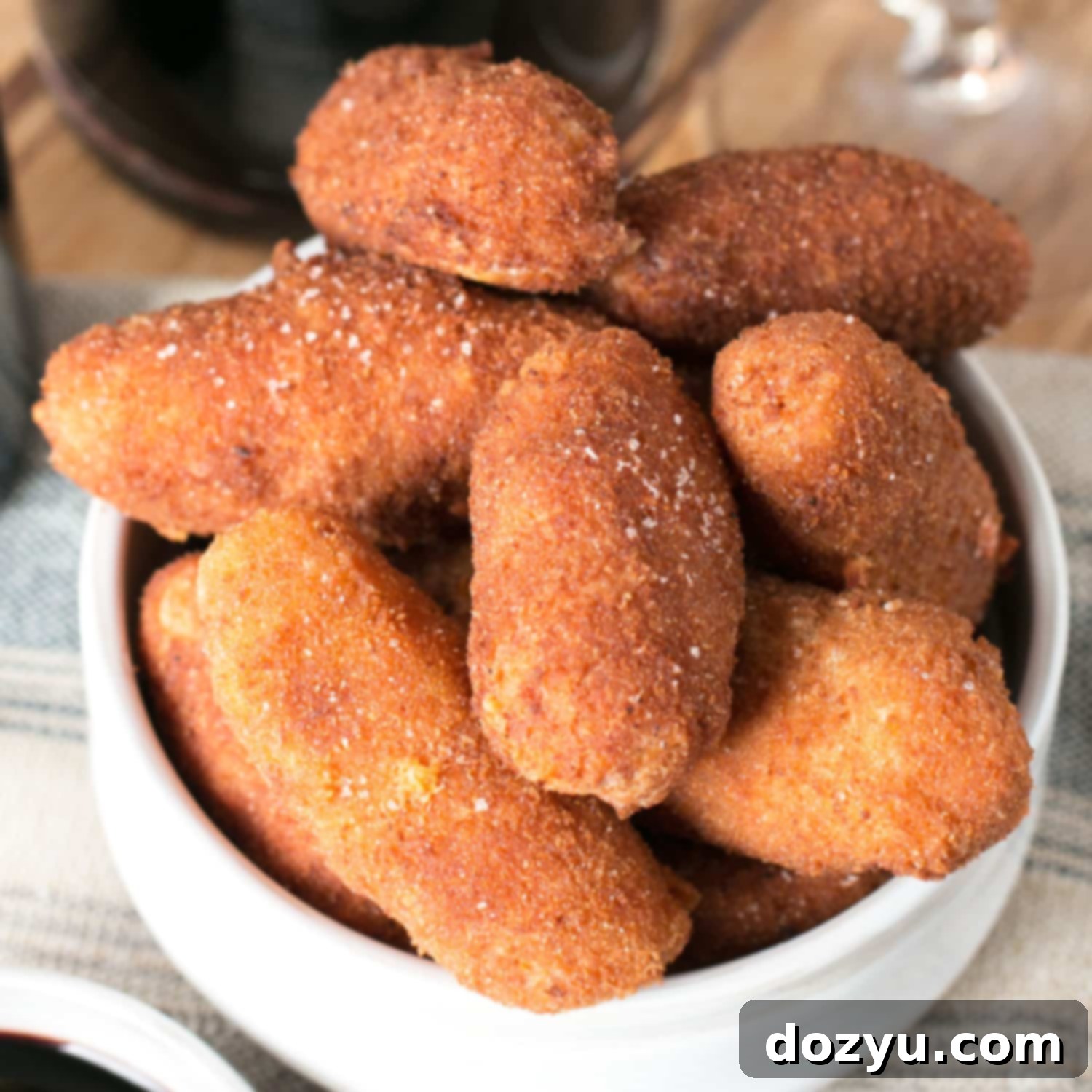 Chorizo, Cheese & Potato Croquettes with Red Wine Dipping Sauce | cakenknife.com
