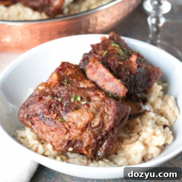 Chile Braised Short Ribs with Parmesan White Wine Risotto