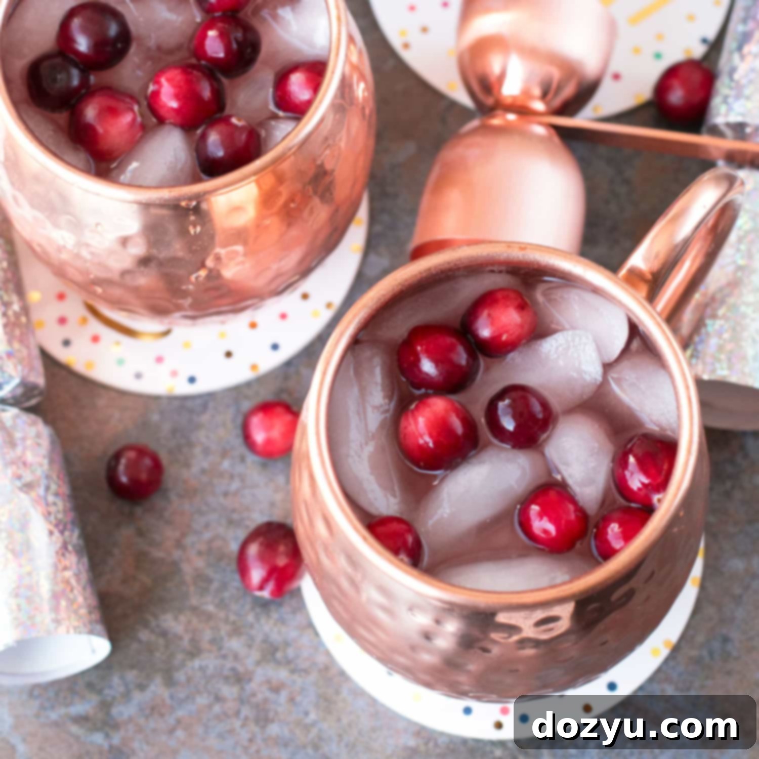 Cranberry Pomegranate Champagne Mule | cakenknife.com
