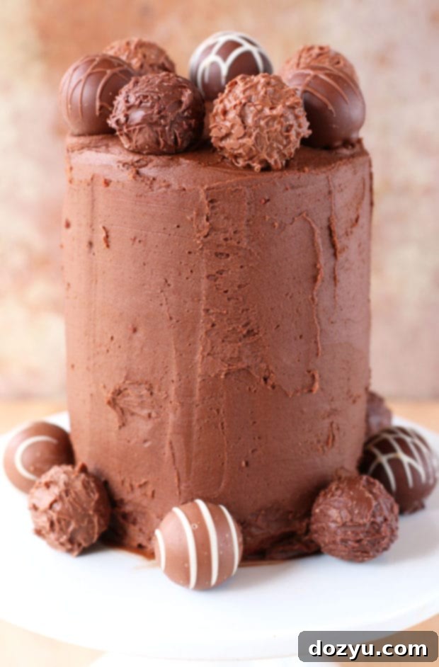 Pin this Red Velvet Truffle Cake for Two recipe | cakenknife.com
