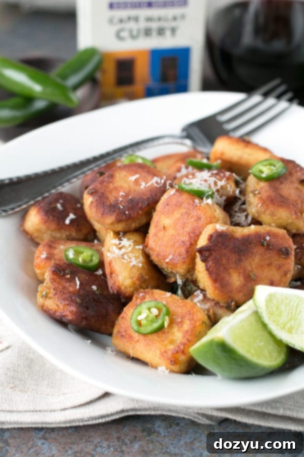 Pan Fried Curry Ricotta Gnocchi in Chile Lime Brown Butter Sauce | Flavorful Homemade Pasta Recipe