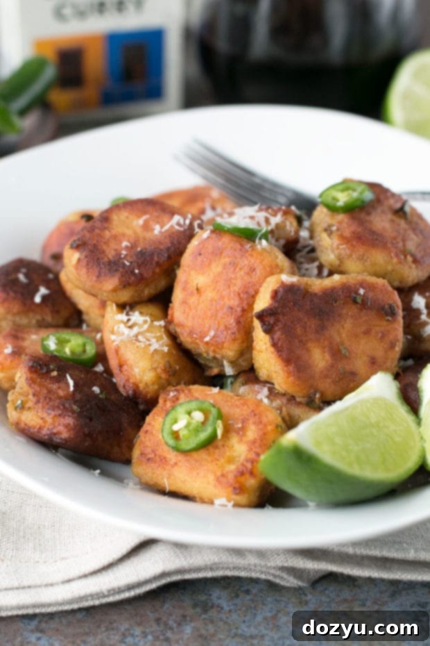 Easy Pan Fried Curry Ricotta Gnocchi with Chile Lime Brown Butter Sauce
