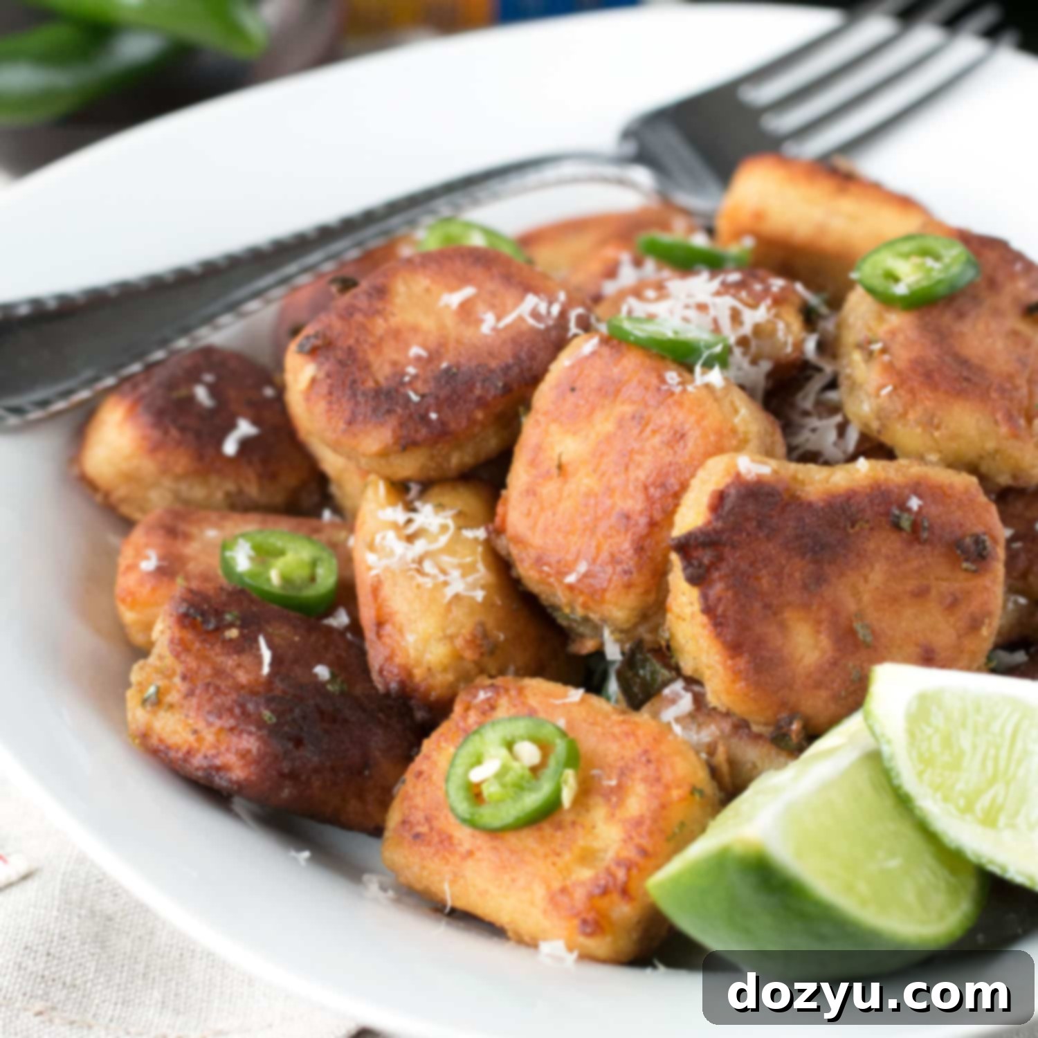 Pan Fried Curry Ricotta Gnocchi in Chile Lime Brown Butter Sauce Thumbnail