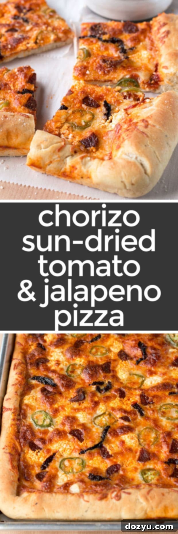 Chorizo, Jalapeno & Sun-Dried Tomato Pizza | cakenknife.com