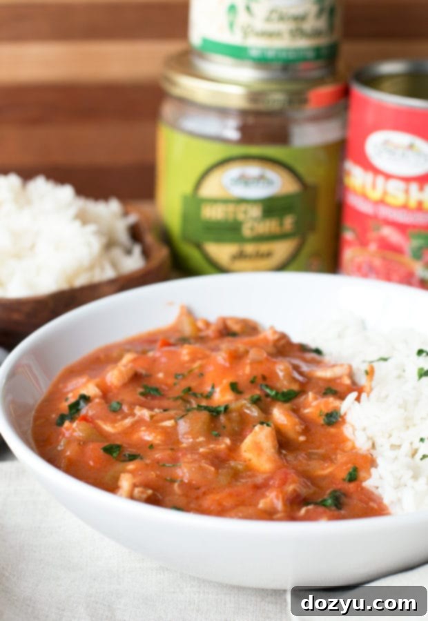 New Mexico Hatch Green Chile Gumbo 4 Hatch Green Chile Gumbo | cakenknife.com #mardigras, #dinner #soup