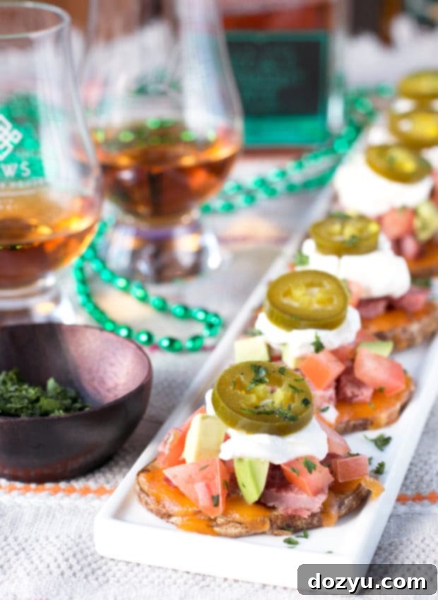 Irish Corned Beef Nacho Bites | cakenknife.com #appetizer #party