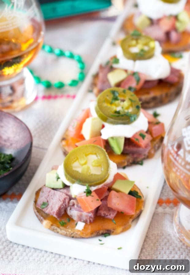 Irish Corned Beef Nacho Bites | cakenknife.com #appetizer #party