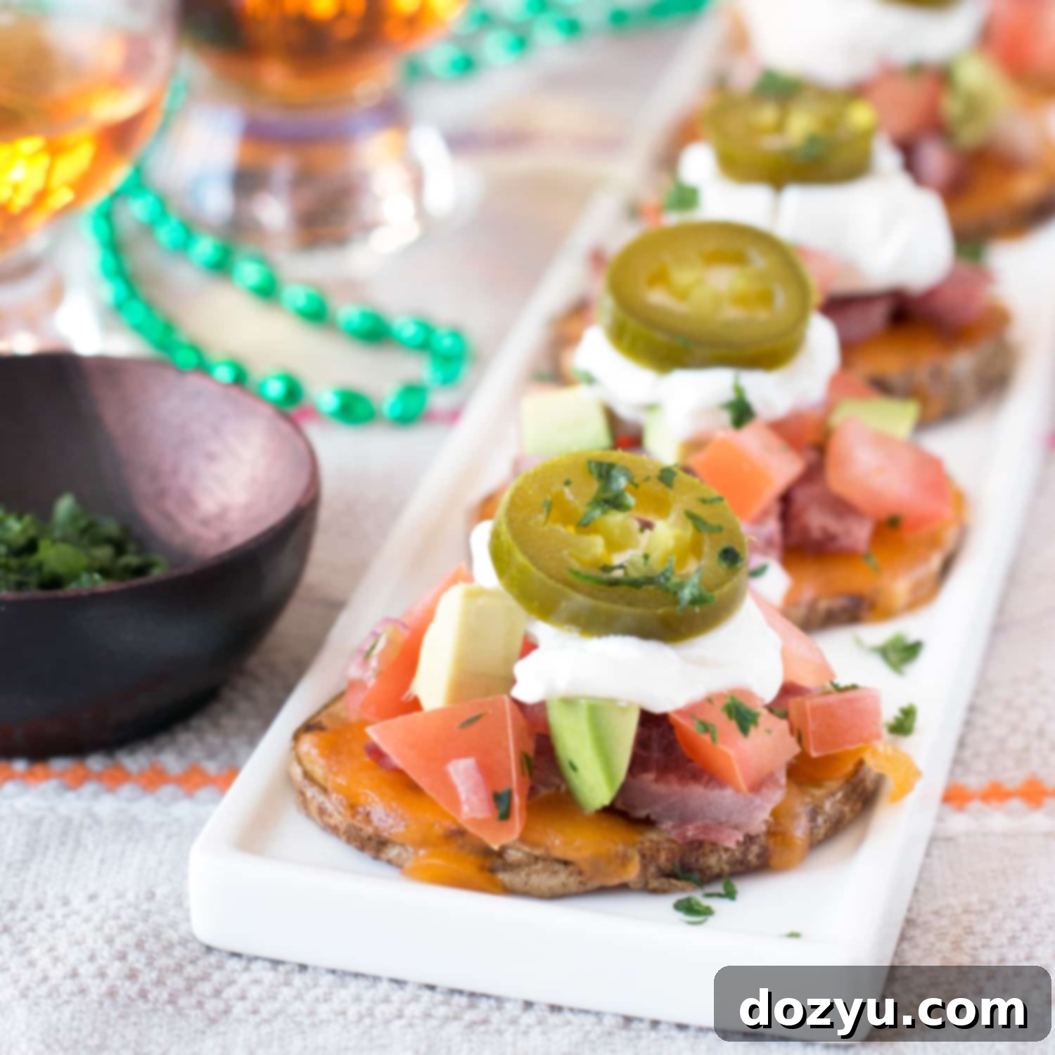 Irish Corned Beef Nacho Bites | cakenknife.com #appetizer #party