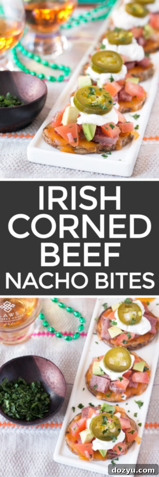 Irish Corned Beef Nacho Bites | cakenknife.com #appetizer #party