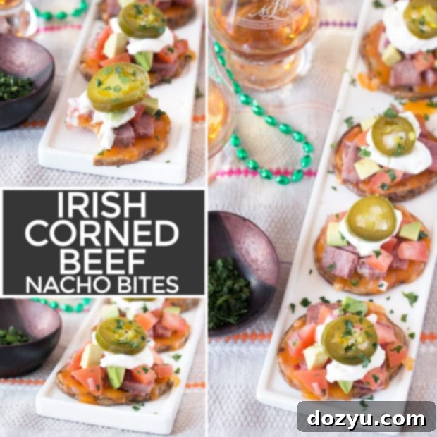 Irish Corned Beef Nacho Bites | cakenknife.com #appetizer #party