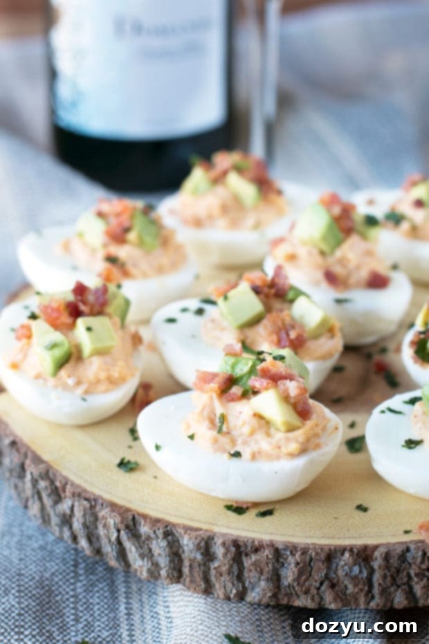 Chipotle Bacon Deviled Eggs | cakenknife.com #brunch #breakfast