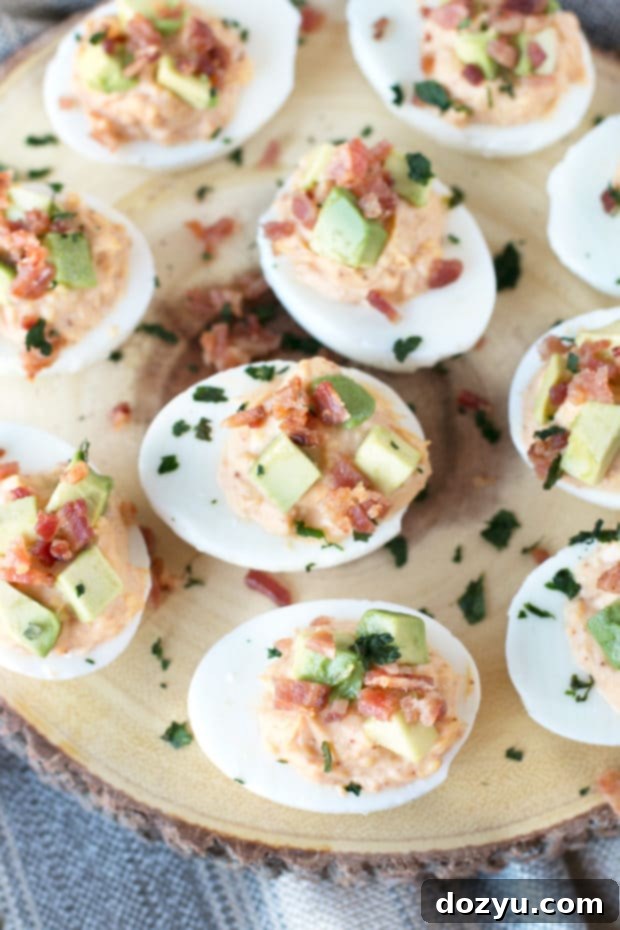 Chipotle Bacon Deviled Eggs | cakenknife.com #brunch #breakfast