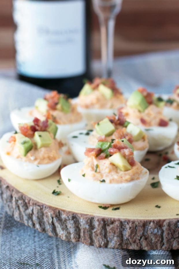 Chipotle Bacon Deviled Eggs | cakenknife.com #brunch #breakfast