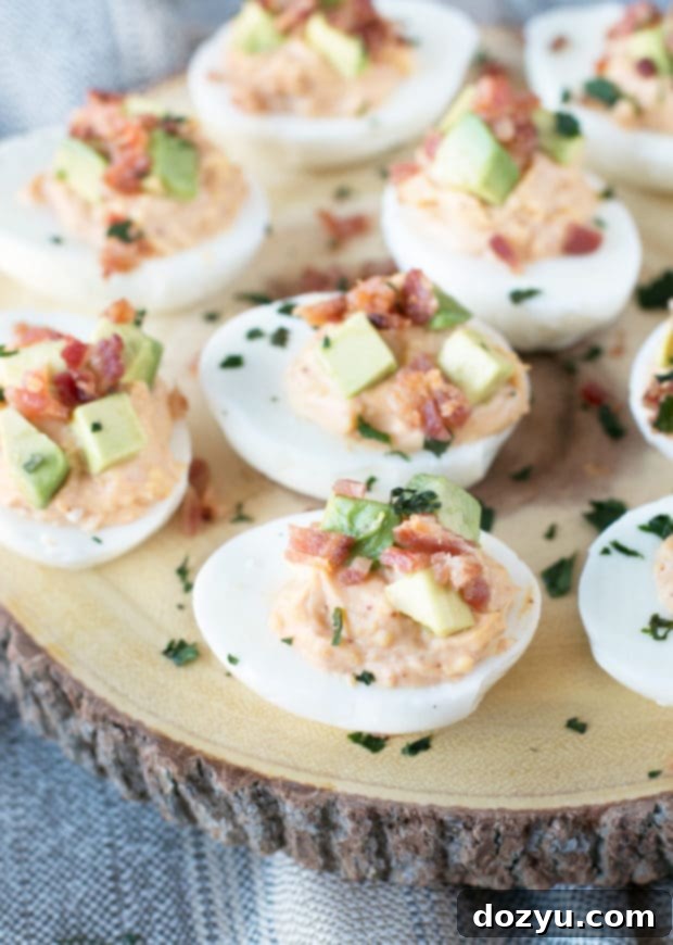 Chipotle Bacon Deviled Eggs | cakenknife.com #brunch #breakfast