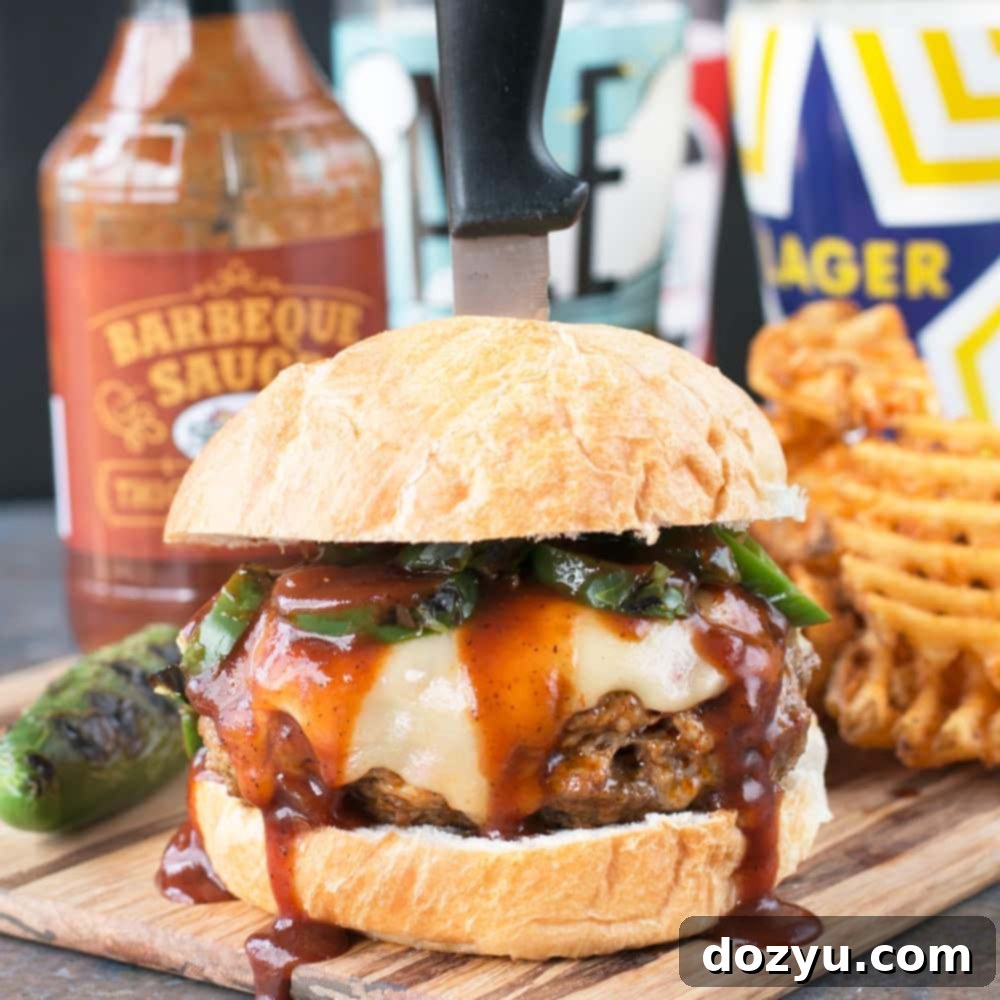 Big and Smoky Inferno Burger 8 Big 'n Smoky Five Alarm Burger | cakenknife.com @sprouts #burger #grilling #summer #nationalhamburgerday