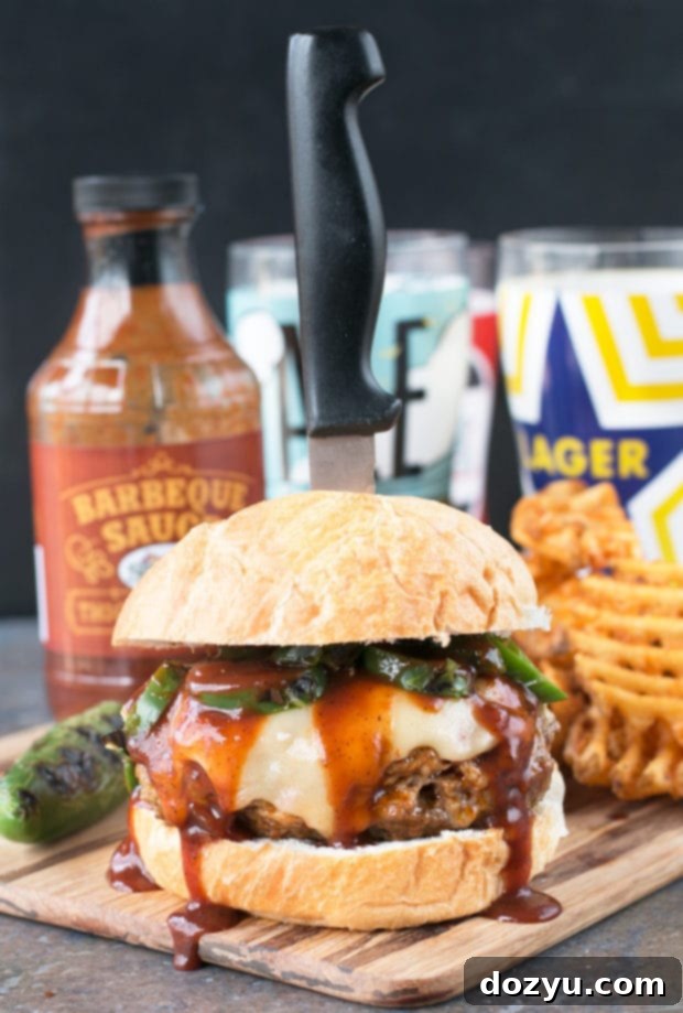 Big and Smoky Inferno Burger 3 Big 'n Smoky Five Alarm Burger | cakenknife.com @sprouts #burger #grilling #summer #nationalhamburgerday